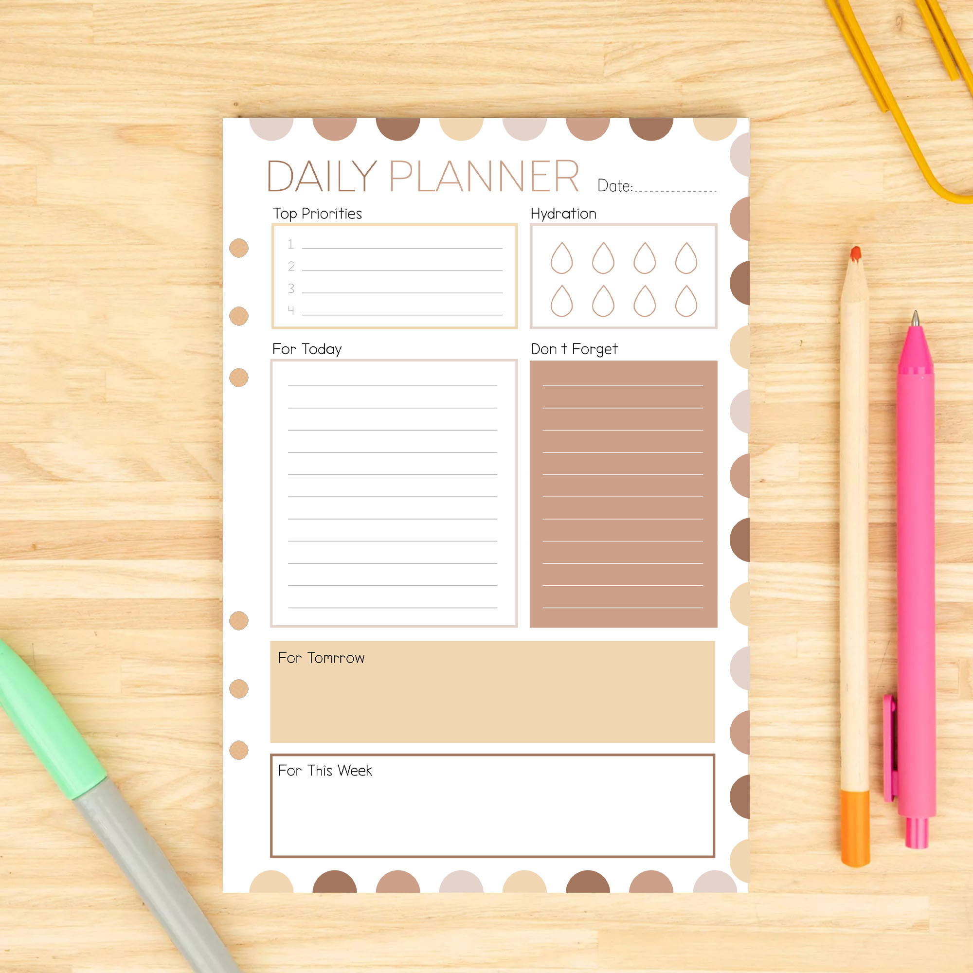 Exquisite  Daily Planner Notepad