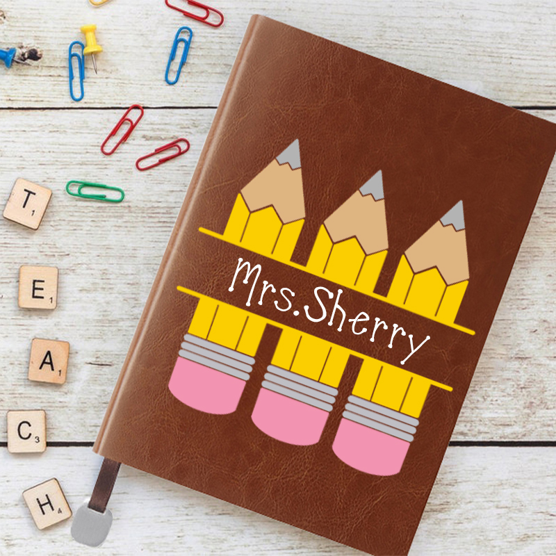 Personalized Pencil Teacher Name Notebook