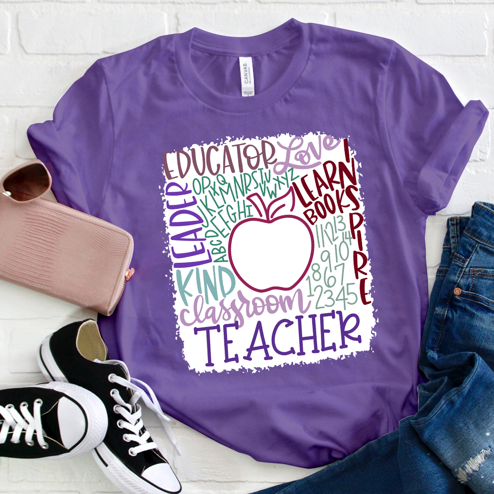 Teacher Love Apple Classroom T-Shirt