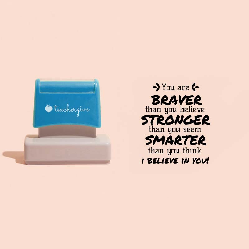 Braver Stronger Smarter Large Rectangle Stamp