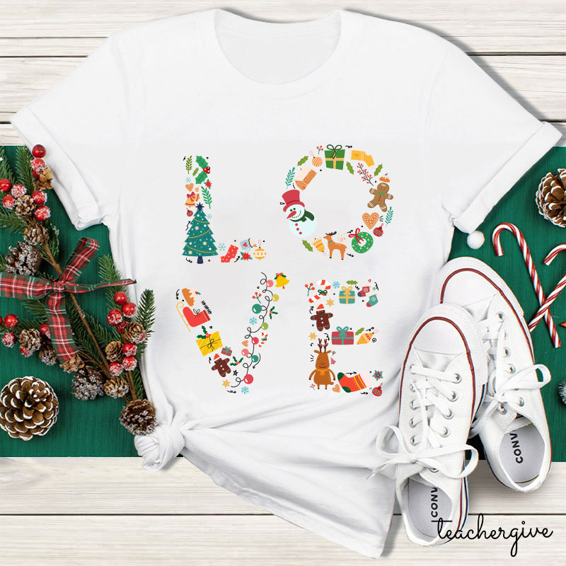 I love Christmas Teacher T-Shirt