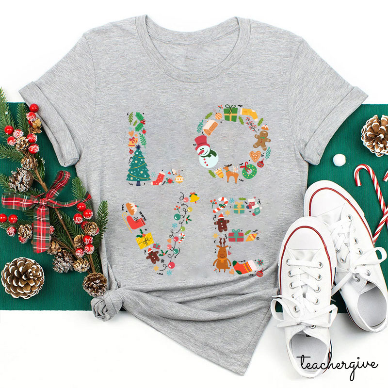 I love Christmas Teacher T-Shirt