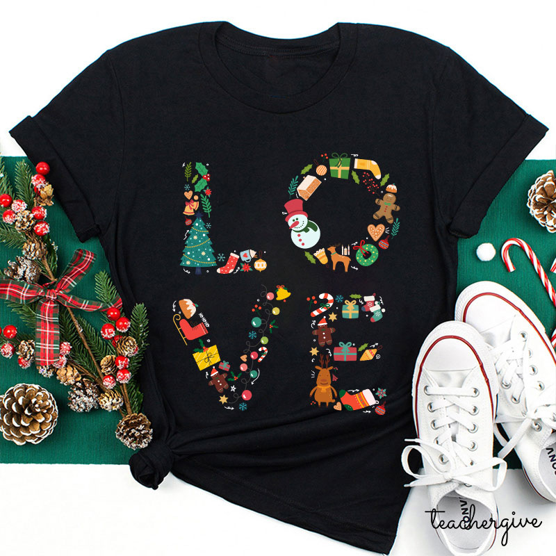 I love Christmas Teacher T-Shirt