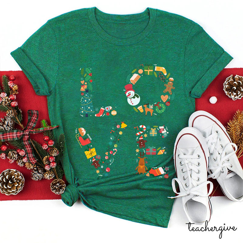 I love Christmas Teacher T-Shirt