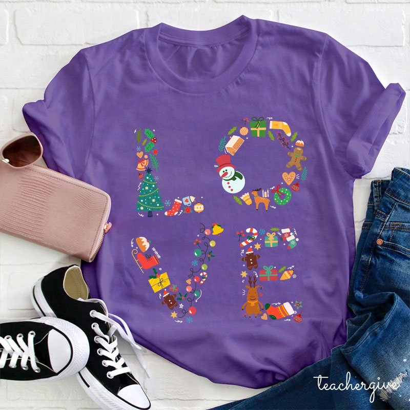 I love Christmas Teacher T-Shirt