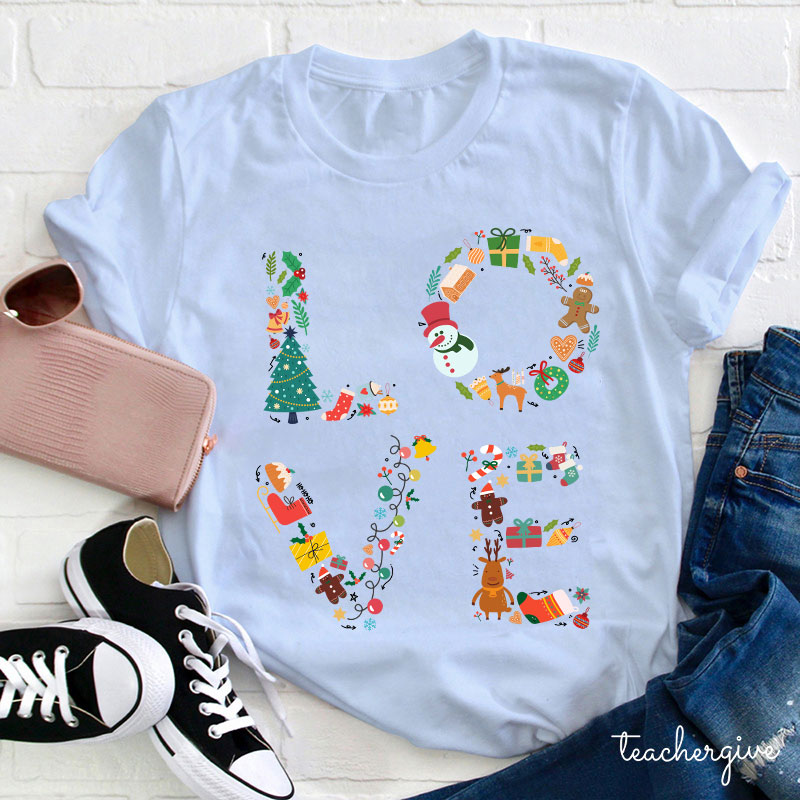 I love Christmas Teacher T-Shirt