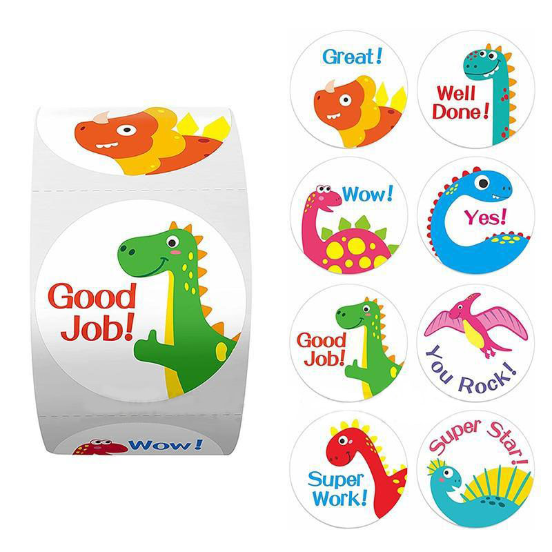 Cute Dinosaur Teacher Stickers