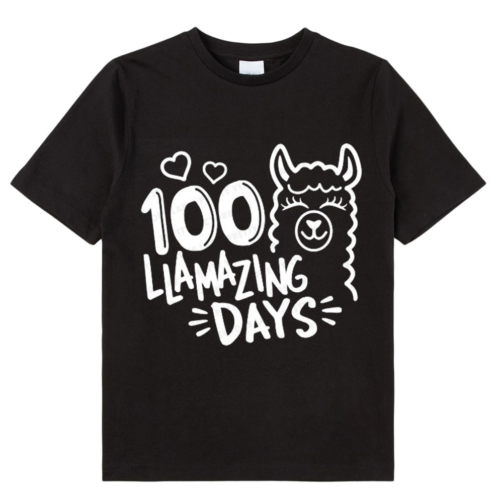 100 Llamazing Days Kids T-Shirt