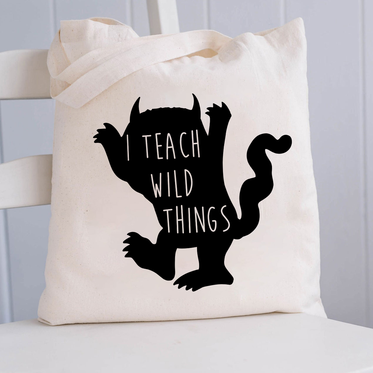 I Teach Wild Things Teacher Tote Bag