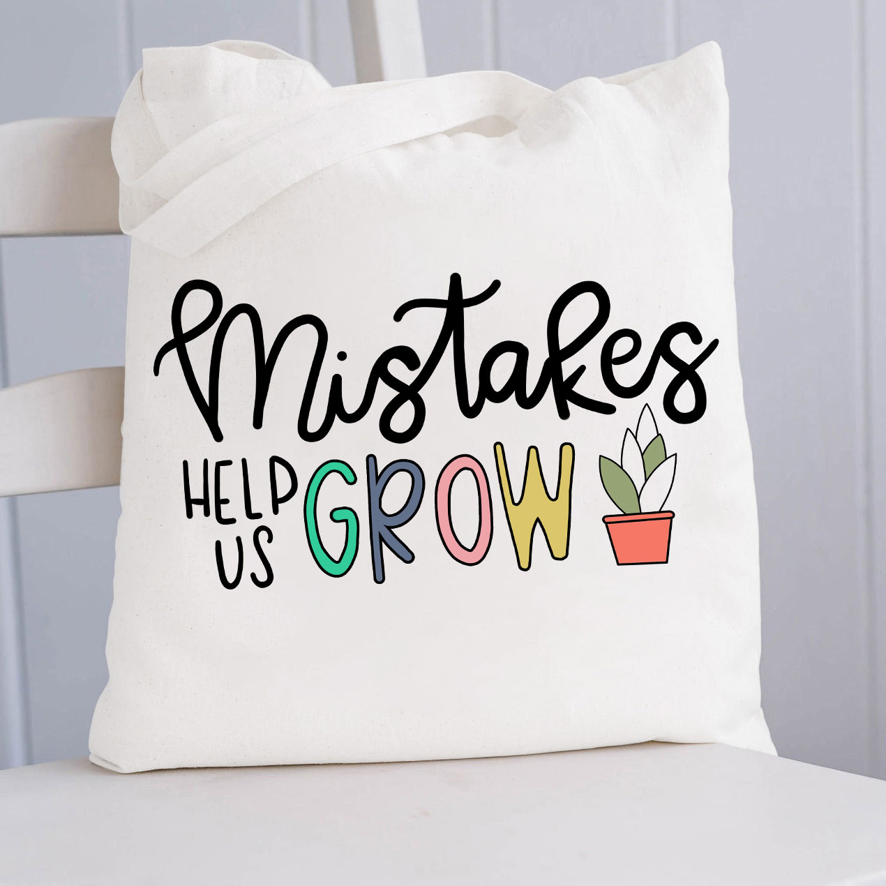 Mistakes Help Us Grow Teacher Tote Bag