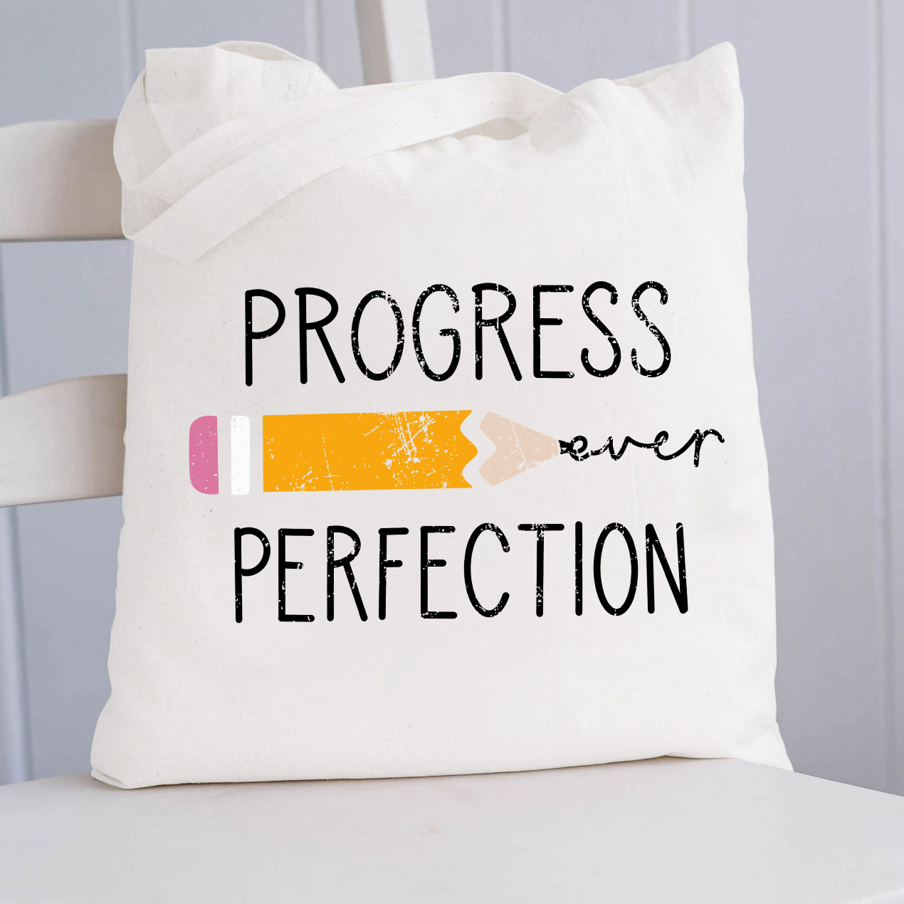 Progress Perfection Teacher Tote Bag