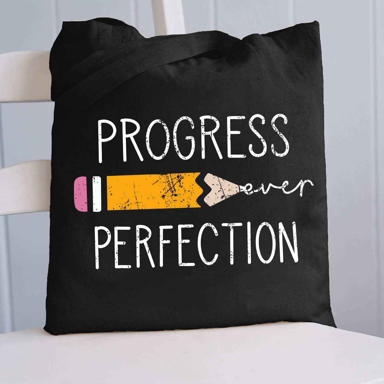 Progress Perfection Teacher Tote Bag
