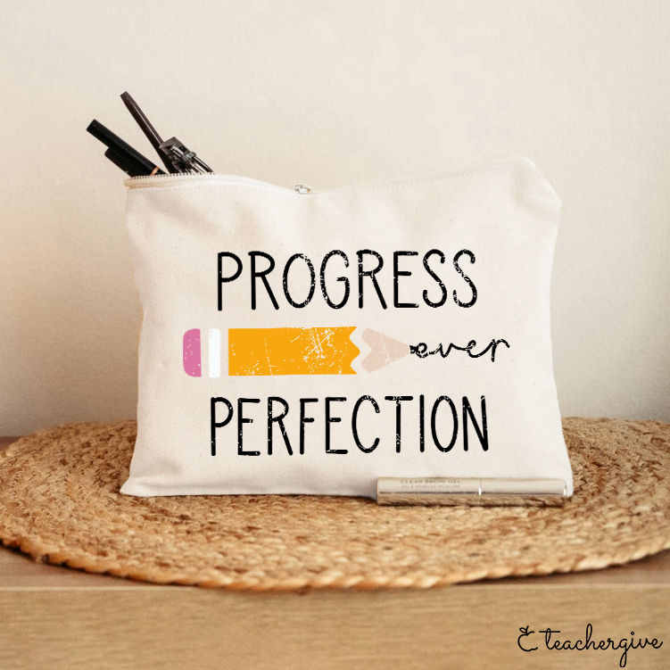 Progress Perfection Teacher Makeup Bag