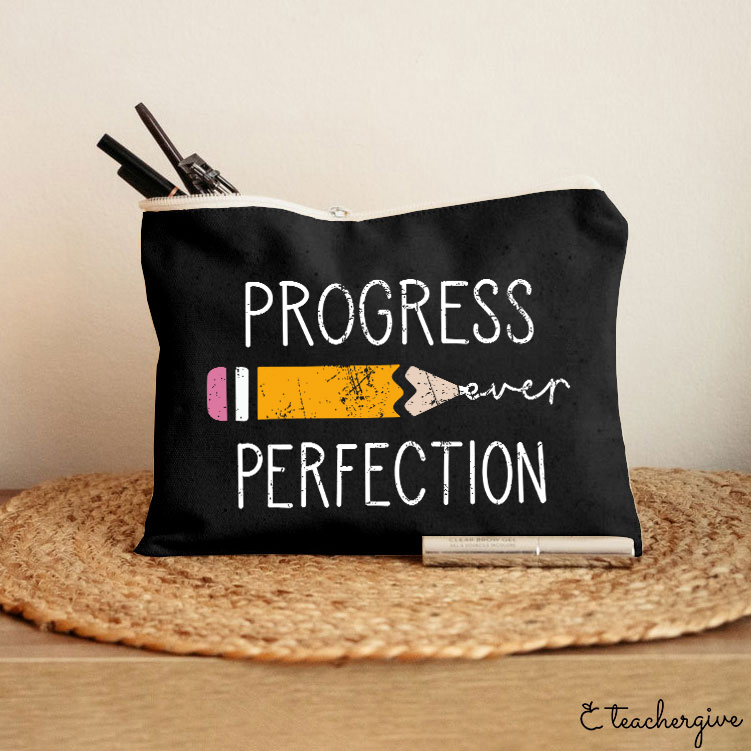 Progress Perfection Teacher Makeup Bag