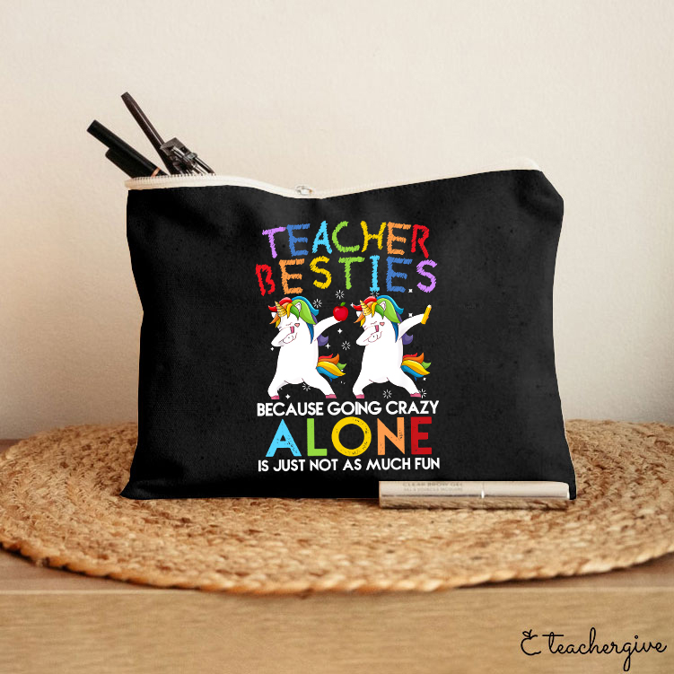 Unicorn Teacher Besties Teacher Makeup Bag