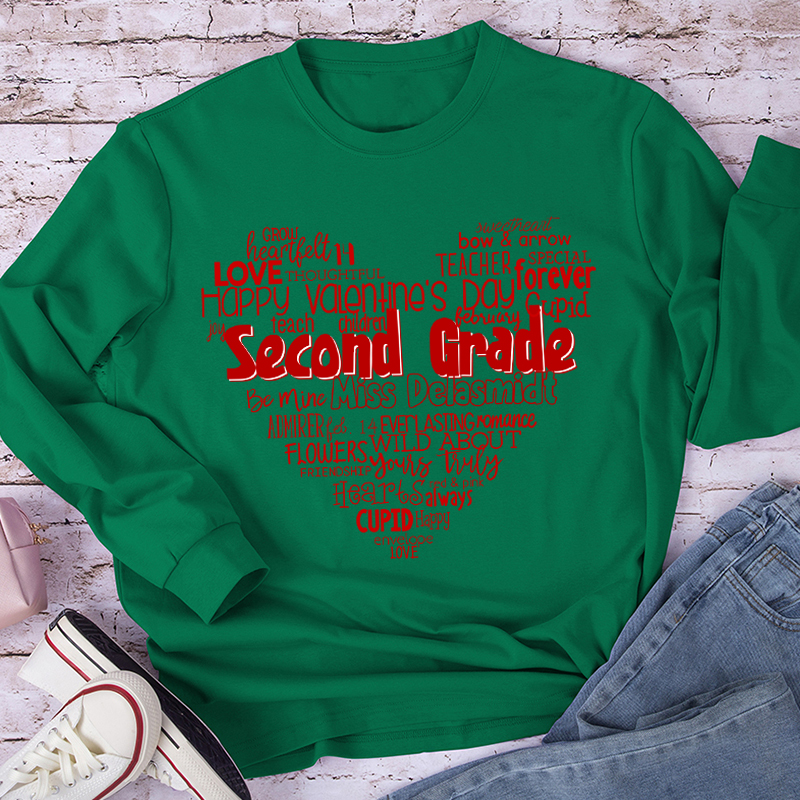 Personalized Teacher's Valentine's Day Teacher Long Sleeve T-Shirt