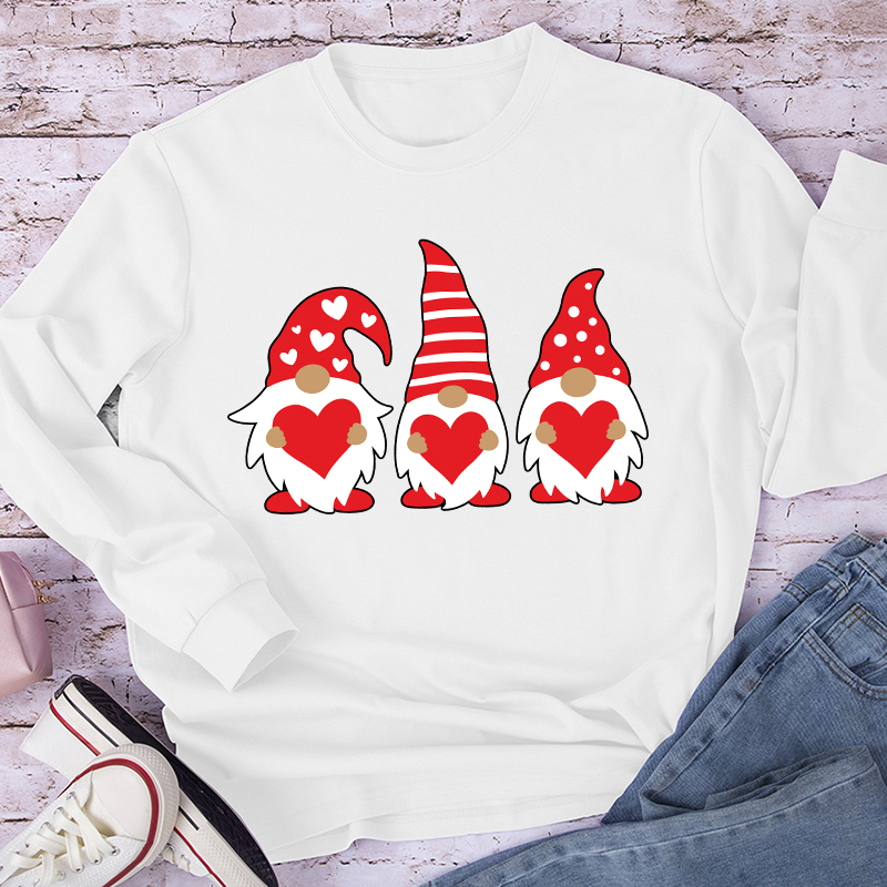 Three Love Gnomes Teacher Long Sleeve T-Shirt