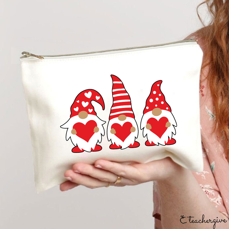 Three Love Gnomes Teacher Makeup Bag