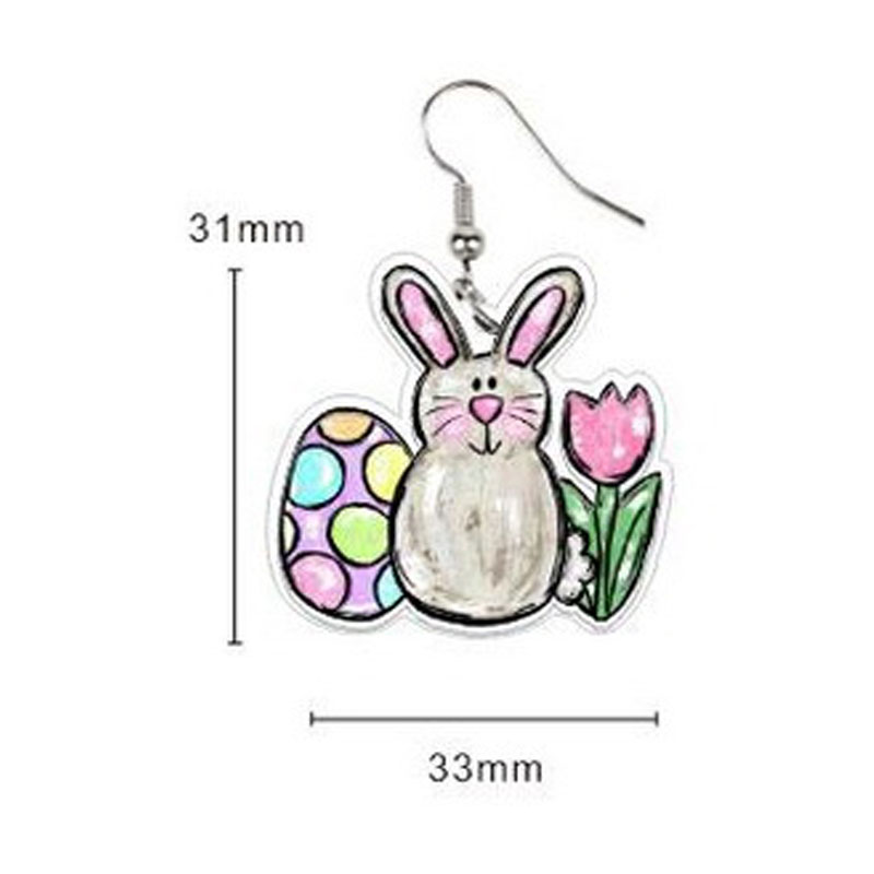 Cute Bunny Teacher Acrylic Earrings