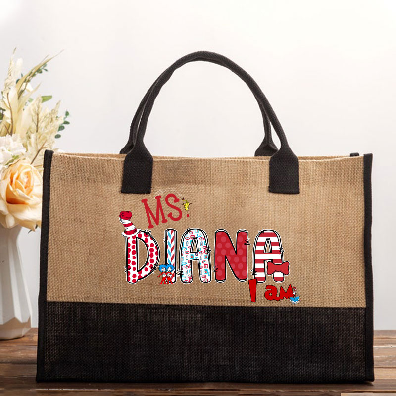 Personalized Hi Teacher Cotton Tote Bag