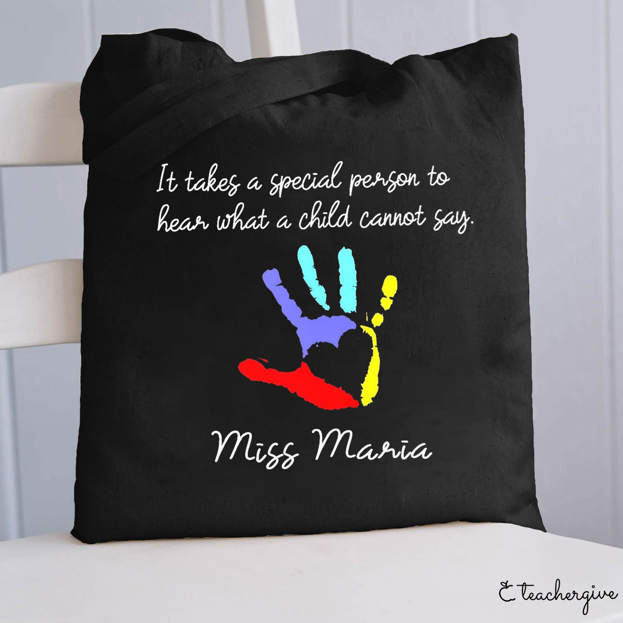 Personalized It Takes A Special Person To Hear A Child Cannot Say Teacher Tote Bag