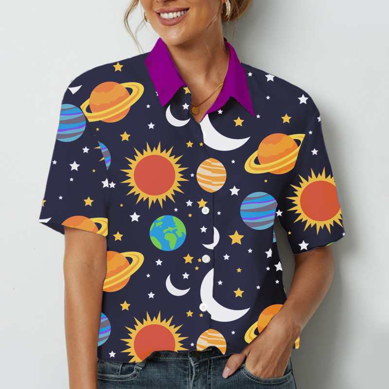 Soar Through Space Teacher Short Sleeve Shirt