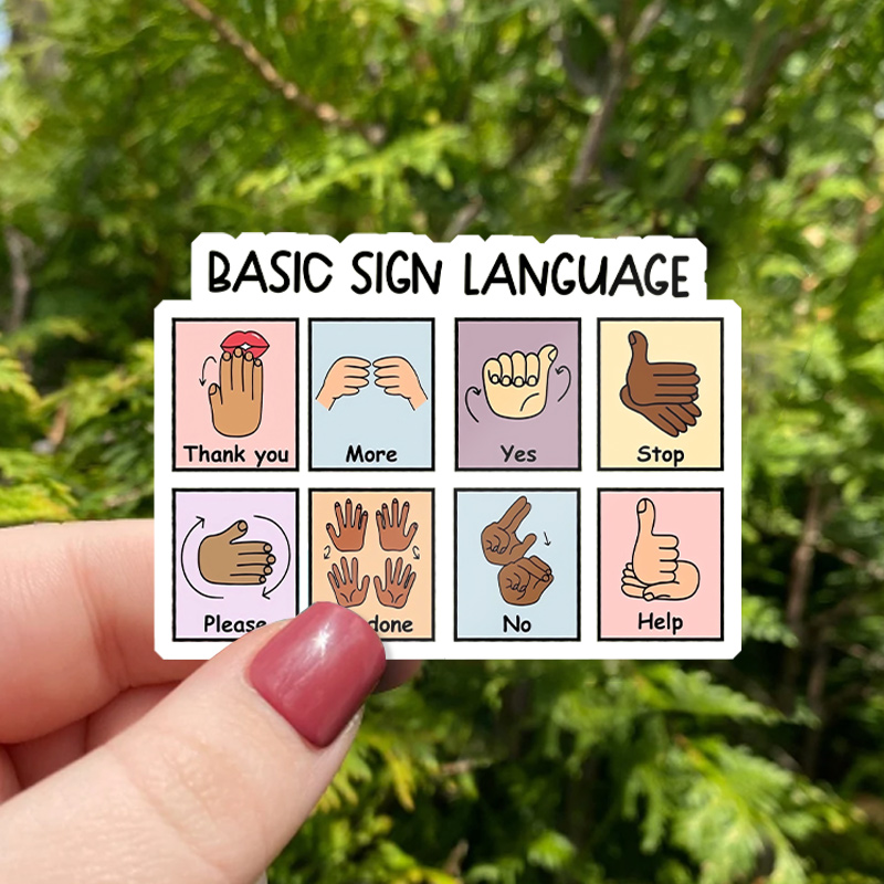 Basic Sign Language Teacher Stickers