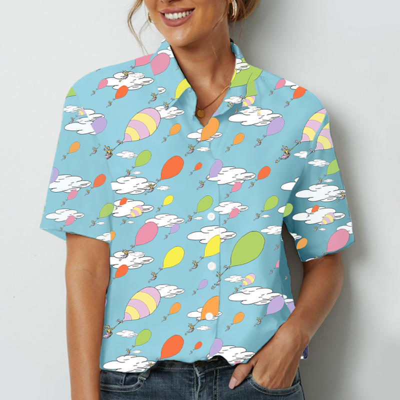 Take Off With The Hot Air Balloon Teacher Short Sleeve Shirt