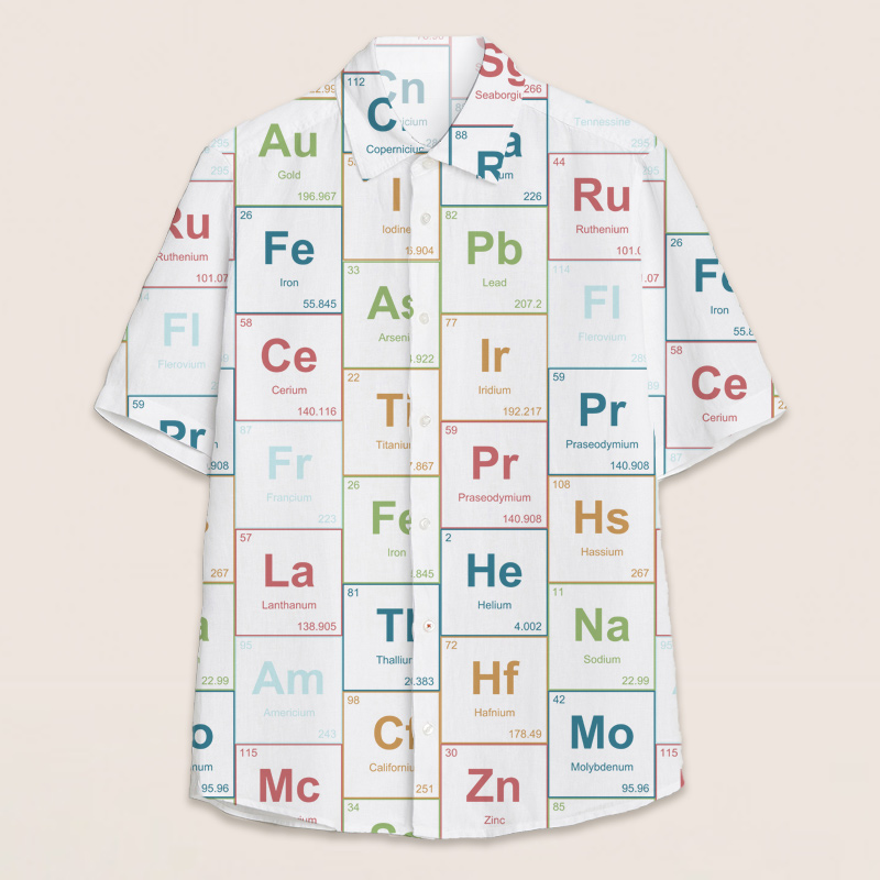Color Chemical Elements Teacher Short Sleeve Shirt