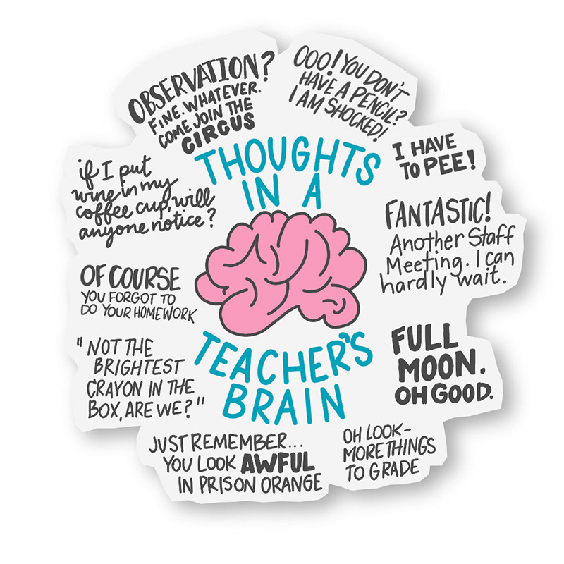 Teachers Brain Teacher Stickers