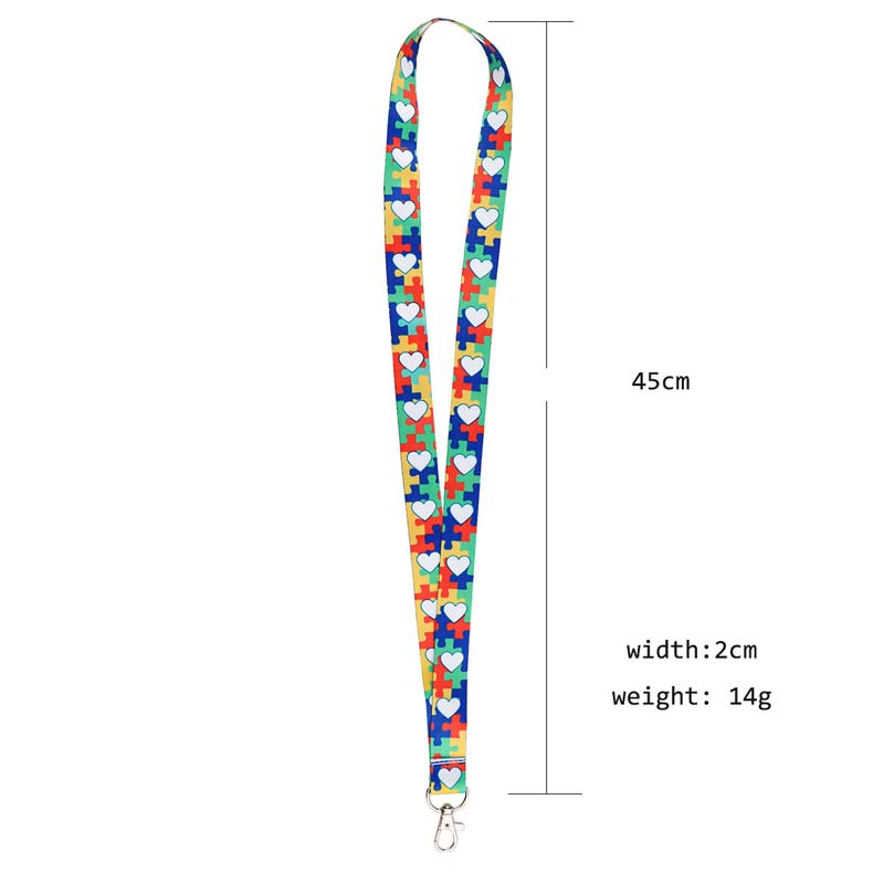 Hearts And Love Autism Teacher Lanyard