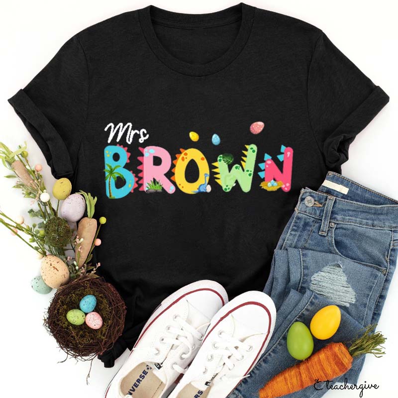 Personalized Easter Day Teacher T-Shirt