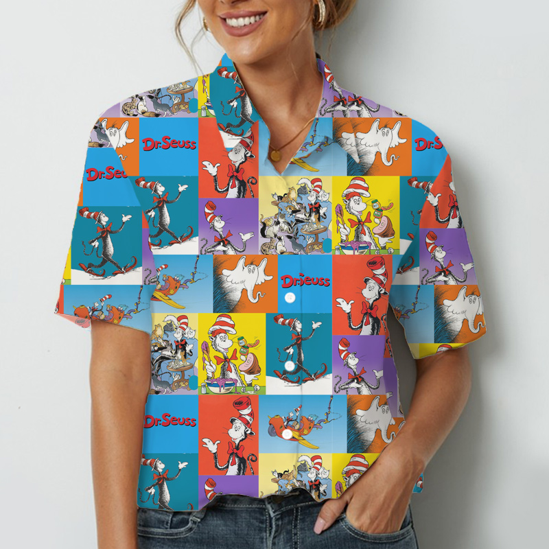 Children's Book Cartoon Characters Teacher Short Sleeve Shirt