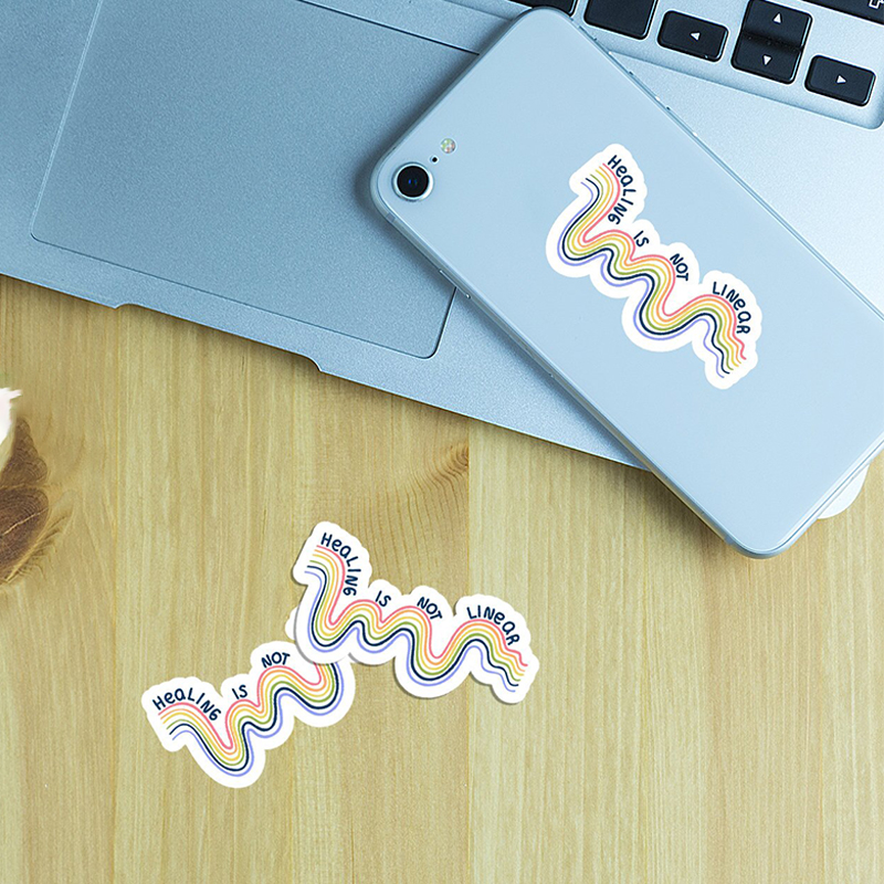 Healing Is Not Linear Teacher Stickers