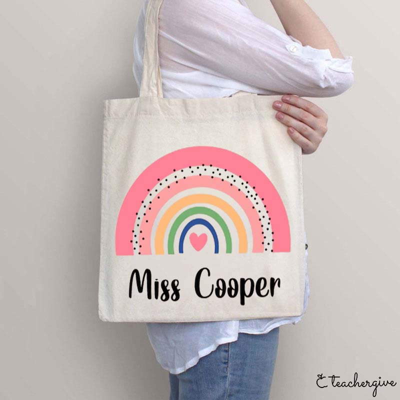 Personalized Teacher Gift Tote Bag