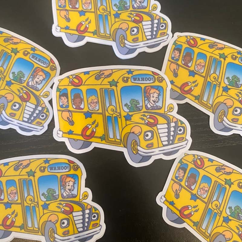 Magic School Bus Inspired Teacher Stickers