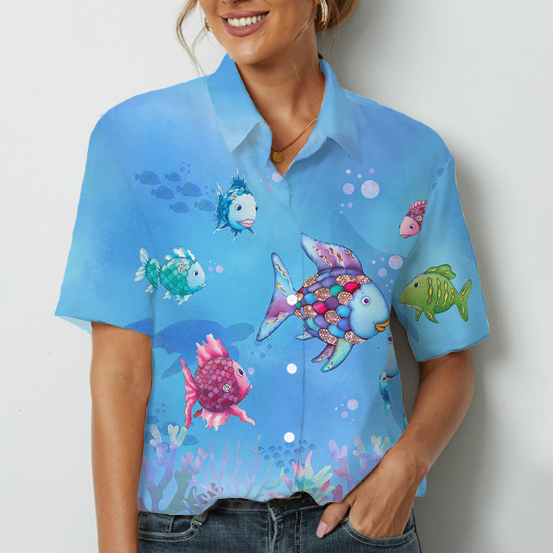 Rainbow Fish Teacher Short Sleeve Shirt
