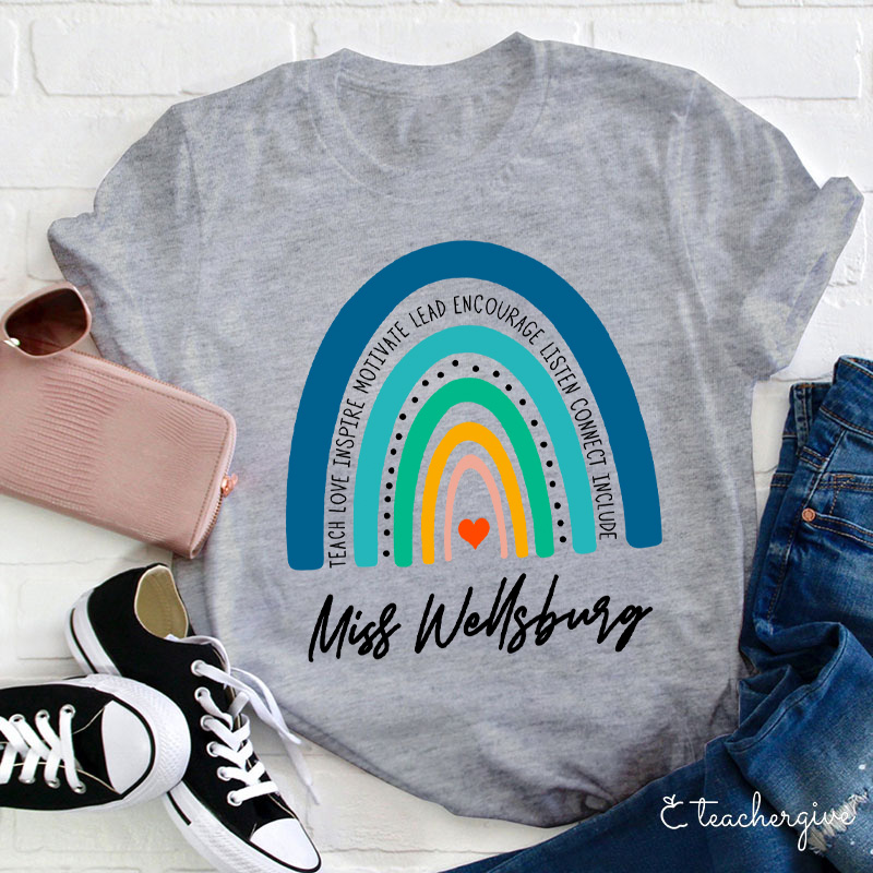 Personalized Teach Love Inspire Motivate Lead Teacher T-Shirt