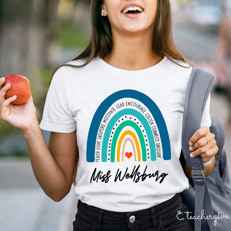 Personalized Teach Love Inspire Motivate Lead Teacher T-Shirt