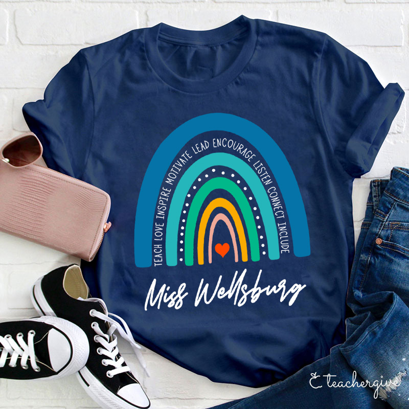 Personalized Teach Love Inspire Motivate Lead Teacher T-Shirt