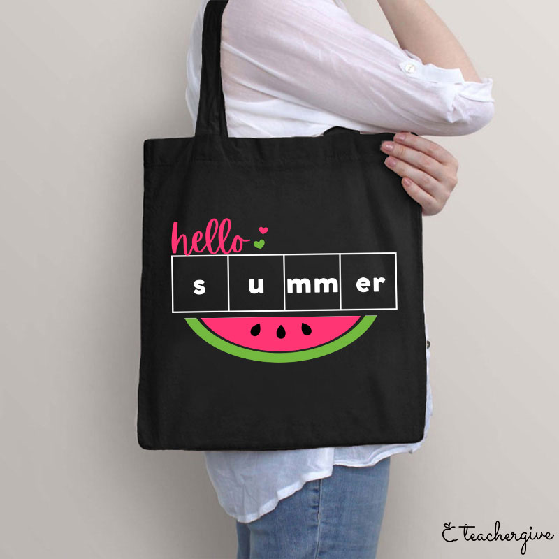 Hello Summer Watermelon Teacher Tote Bag