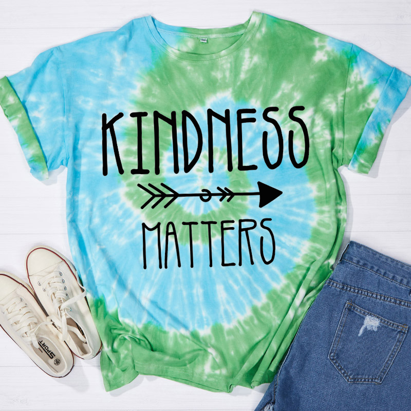 Kindness Matters Teacher Tie-dye T-Shirt