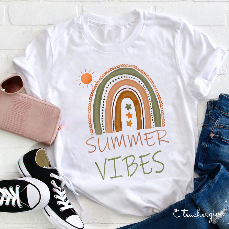 Summer Vibes Teacher T-Shirt