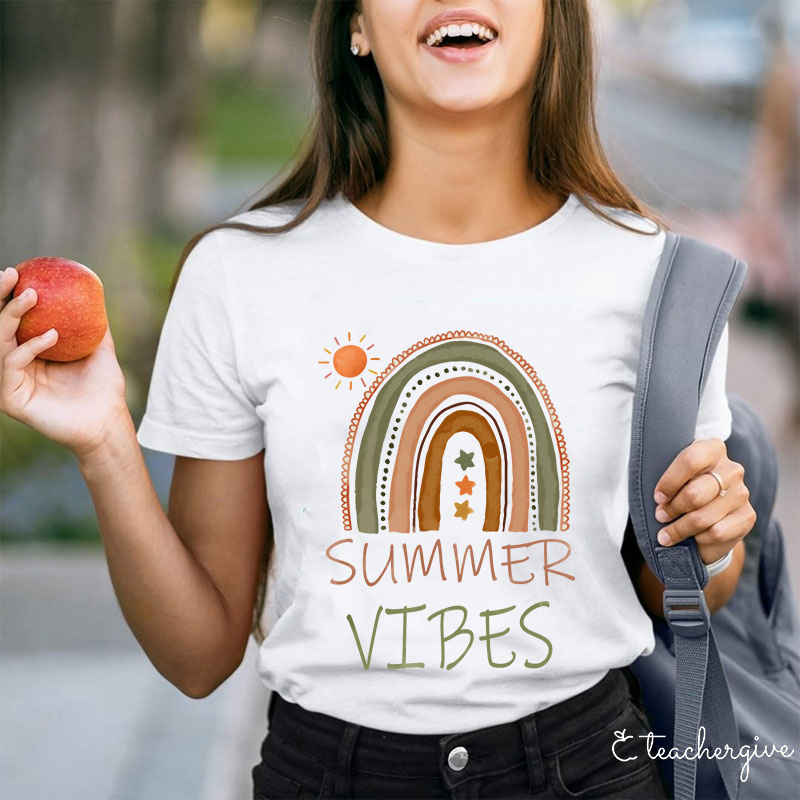 Summer Vibes Teacher T-Shirt