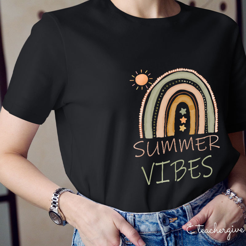 Summer Vibes Teacher T-Shirt