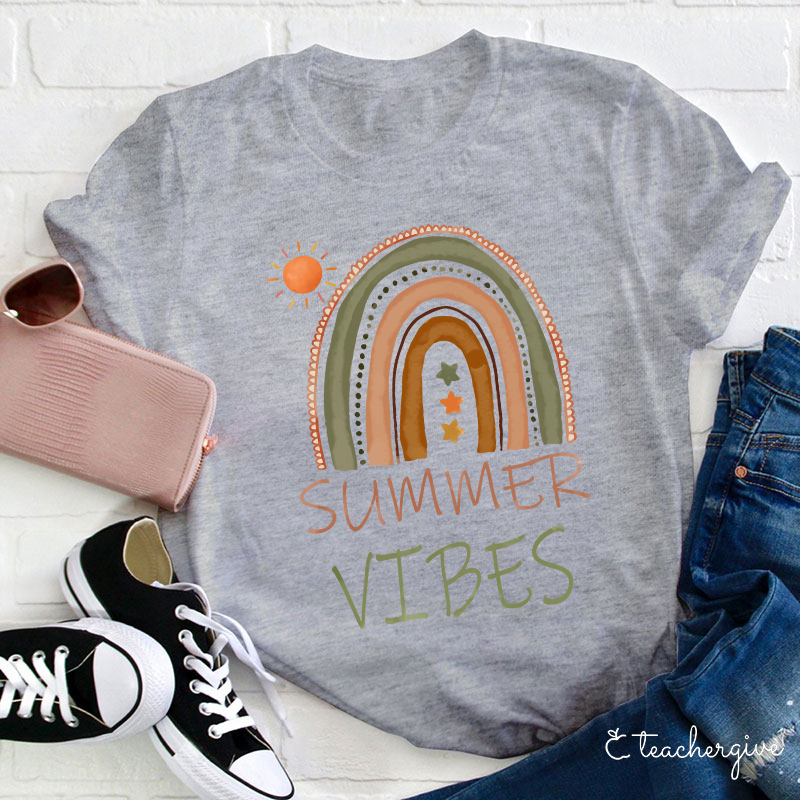 Summer Vibes Teacher T-Shirt