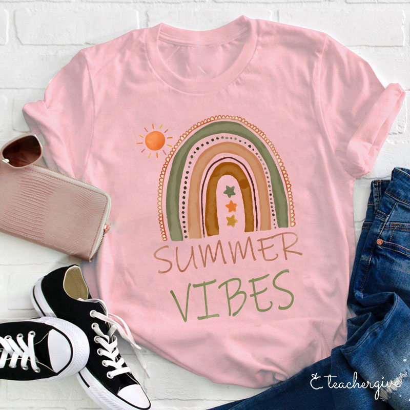 Summer Vibes Teacher T-Shirt
