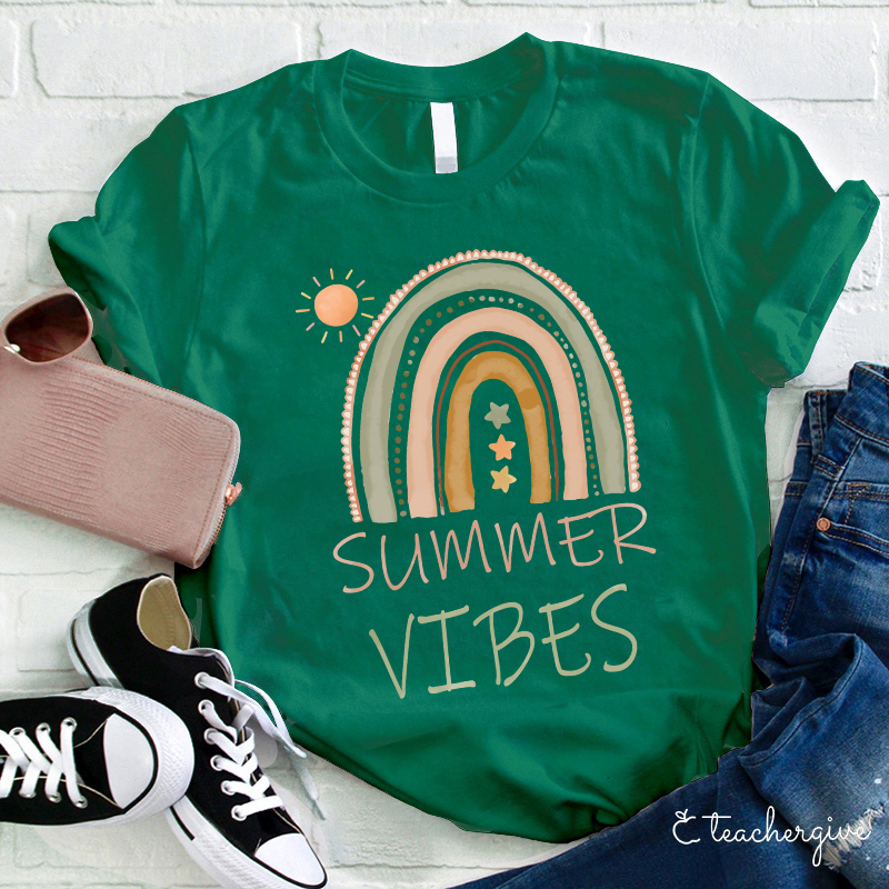 Summer Vibes Teacher T-Shirt