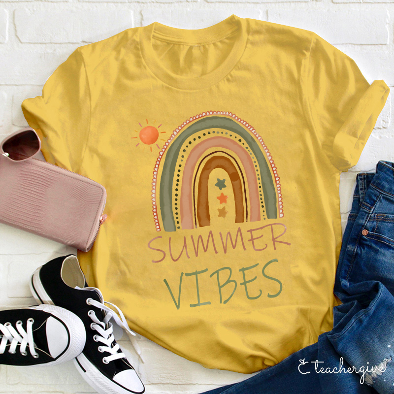 Summer Vibes Teacher T-Shirt