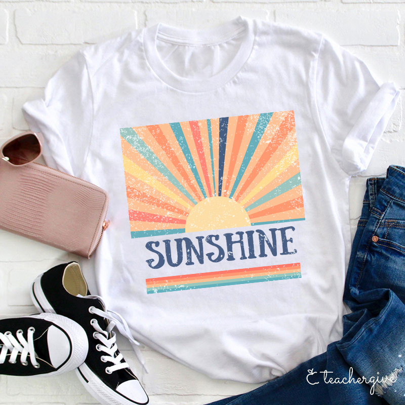 Sunshine Rainbow Teacher T-Shirt